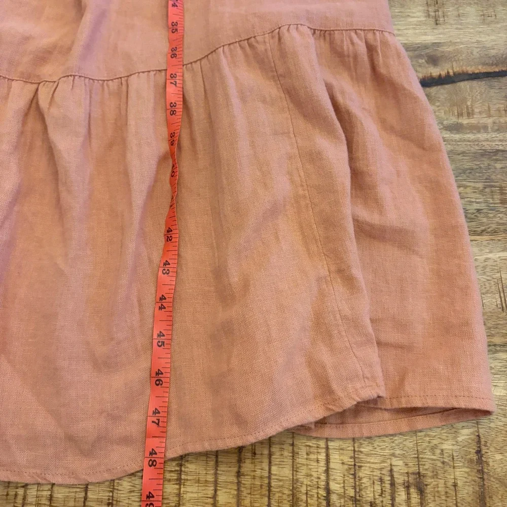 Abercrombie & Fitch Midi Dress Small Tall ST Cottagecore Smocked Tiered Pockets